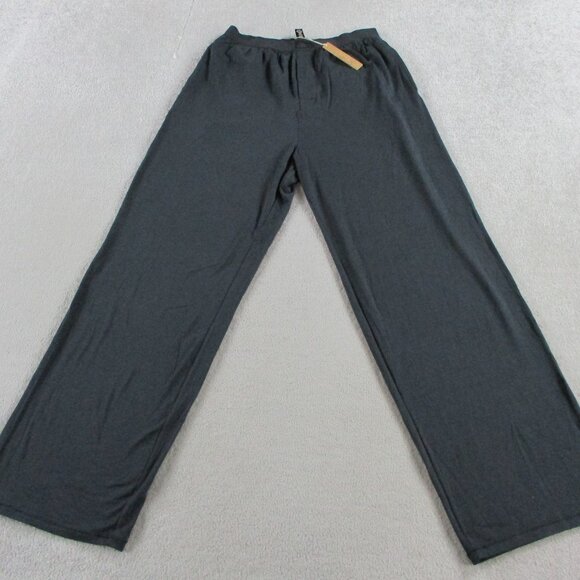 SKIMS Boyfriend Loose Pants Womens Medium Onyx Black Stretch Casual NWT NEW - Picture 2 of 13